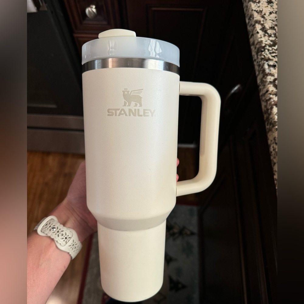 Cream 40oz. Stanley cup without straw